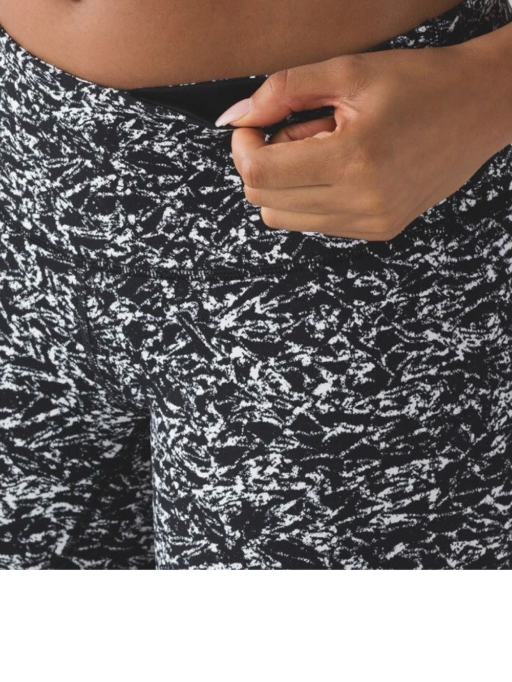 Lululemon Wunder Under III Ice Wave Black White Leggings Size 6 NWOT - Picture 2 of 7